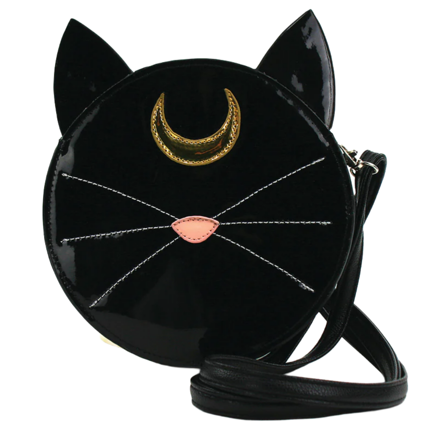 Mystical Black Cat Face Crossbody