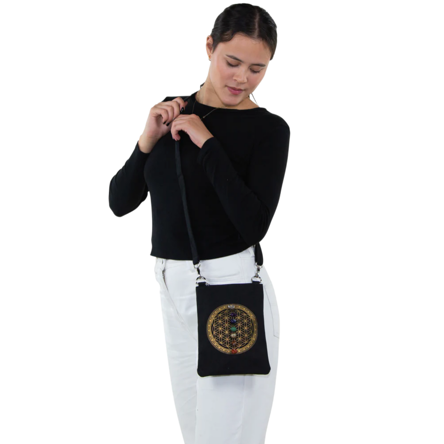 Sacred Geometry 7 Chakras Crossbody