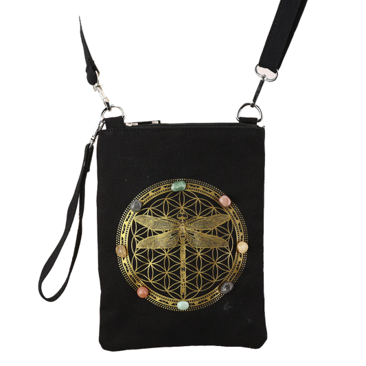 Dragonfly & Crystals Crossbody
