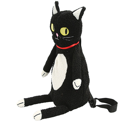 Furry Black Cat Backpack