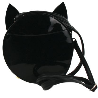 Mystical Black Cat Face Crossbody