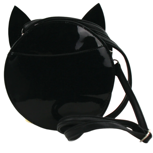 Mystical Black Cat Face Crossbody