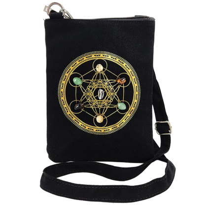 Sacred Geometry Wealth & Prosperity Grid Crossbody
