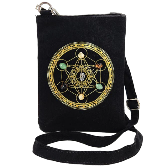 Sacred Geometry Wealth & Prosperity Grid Crossbody