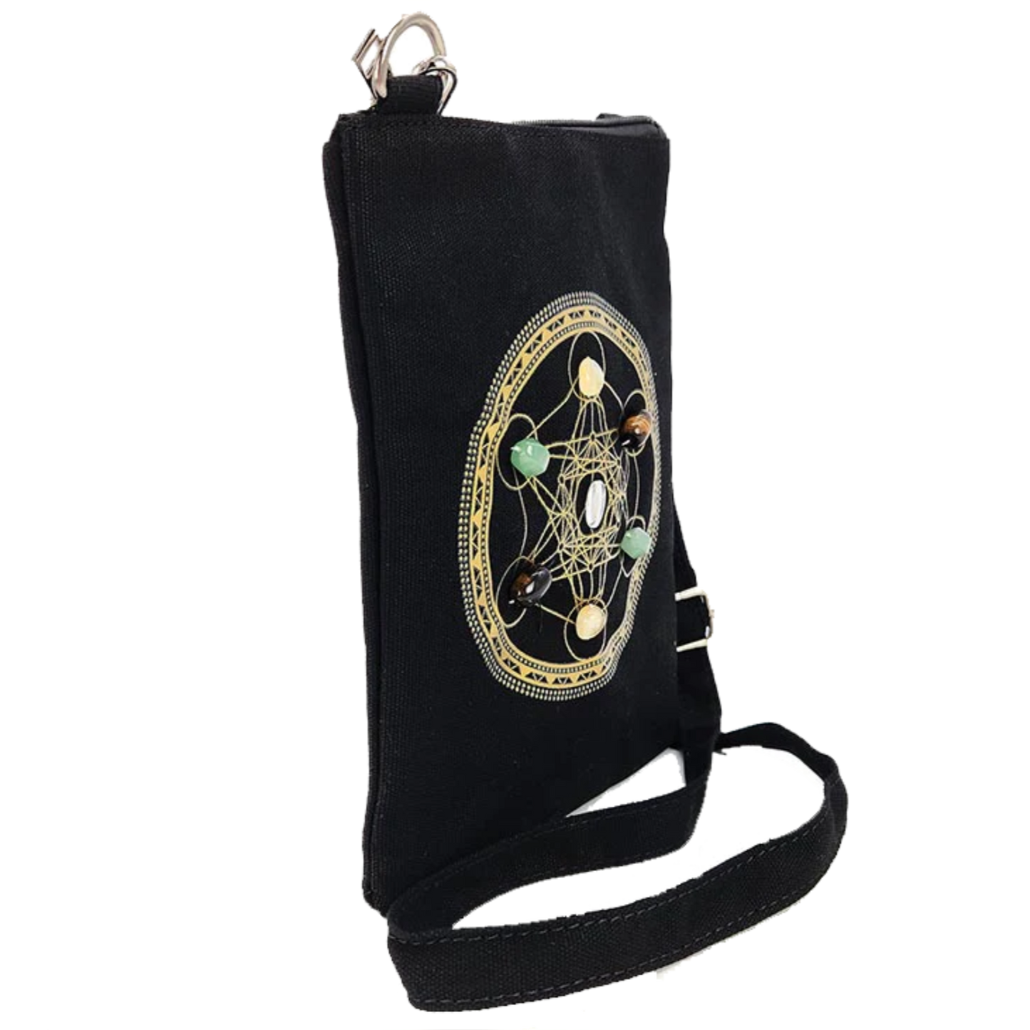 Sacred Geometry Wealth & Prosperity Grid Crossbody