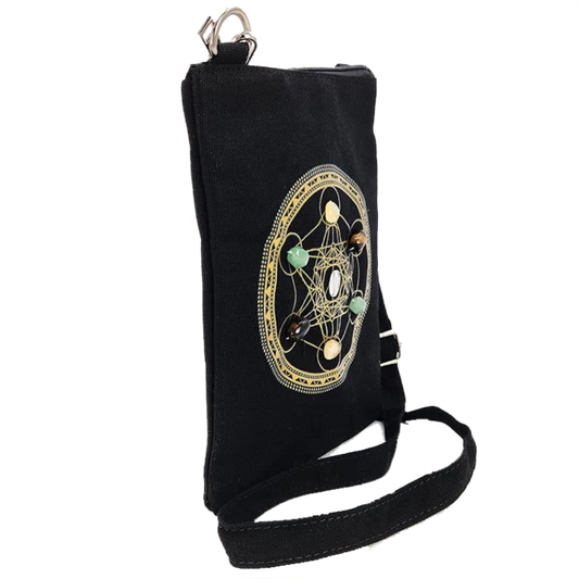 Sacred Geometry Wealth & Prosperity Grid Crossbody